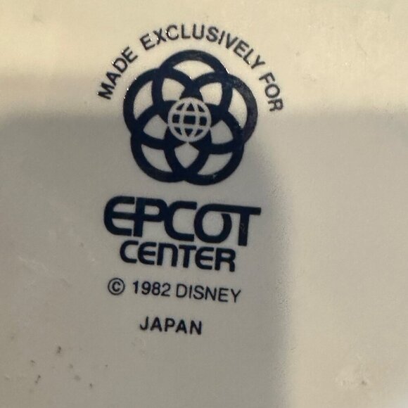 1982 Disney EPCOT Center Mug Japan Rainbow Stripes Retro Logo Vintage Coffee Cup - Picture 4 of 15